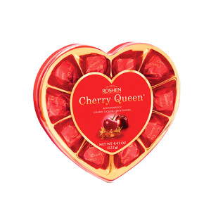 ROSHEN CHERRY QUEEN HEART ΣΟΚΟΛΑΤΑΚΙΑ 125gr. - (ΓΕΜΙΣΗ CHERRY BRANDY)