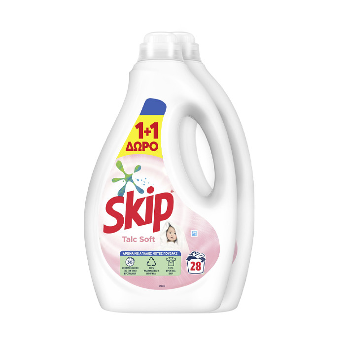 SKIP ΥΓΡΟ  28μεζ. (1,40 lit) - (1+1ΔΩΡΟ) (TALC SOFT)