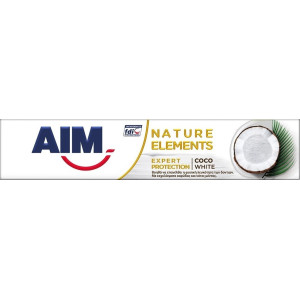 AIM οδοντόκρεμα nature elements coco white 75ml  - 1
