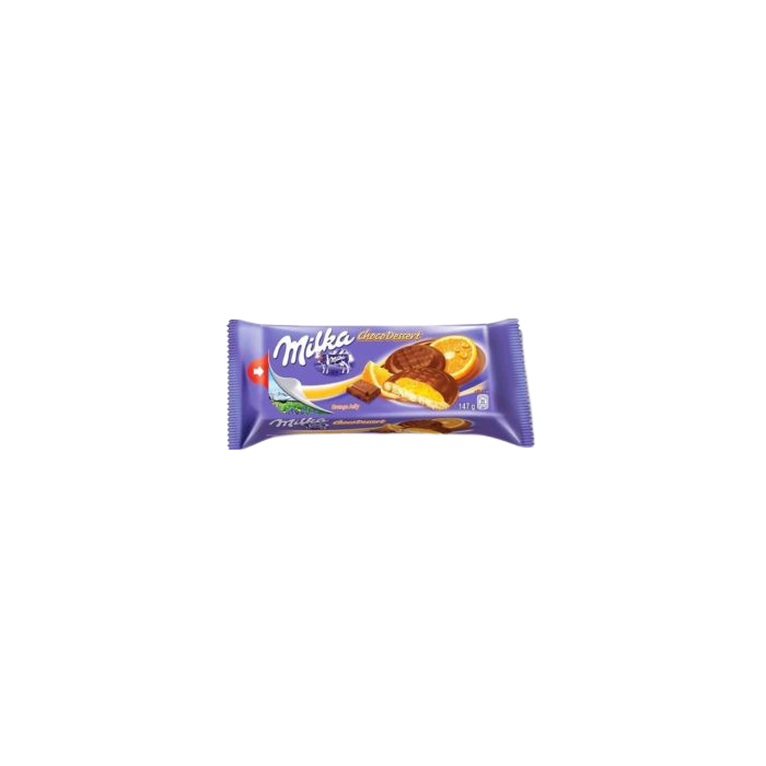 Milka μπισκότα γεμιστά με πορτοκάλι 147gr