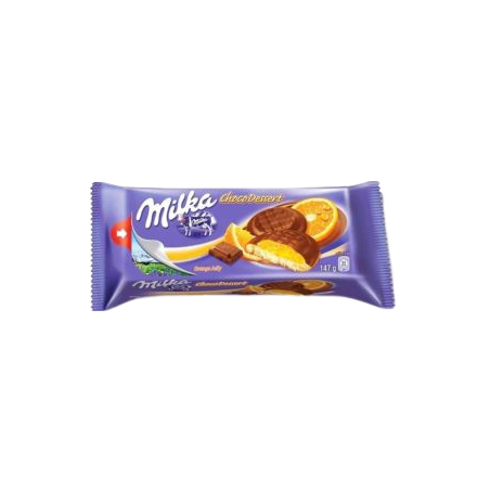 Milka μπισκότα γεμιστά με πορτοκάλι 147gr