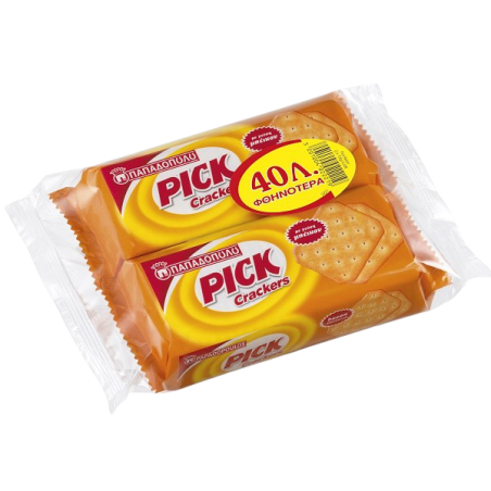 Παπαδοπούλου pick crackers με μπέικον 2x100gr