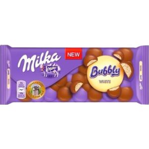 Milka σοκολάτα bubbly white 100gr