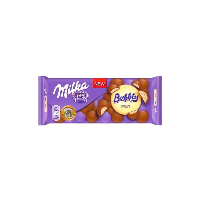 Milka σοκολάτα bubbly white 100gr Milka - 1