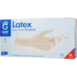 GMT γάντια latex με πούδρα extra large 100τεμ Gmt - 1