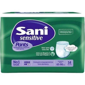 Sani sensitive πάνα βρακάκι ακράτειας No1 small 14τεμ Sani - 2