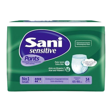 Sani sensitive pants βρακάκι ακράτειας No1 (S) 14τεμ