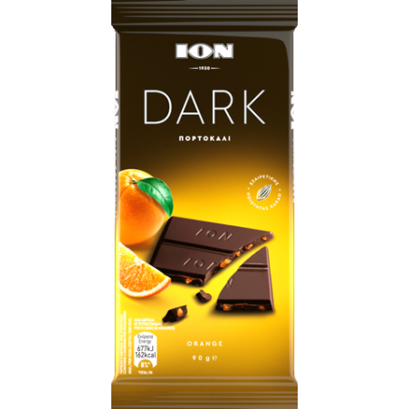 ΙΟΝ σοκολάτα υγείας dark με πορτοκάλι 90gr