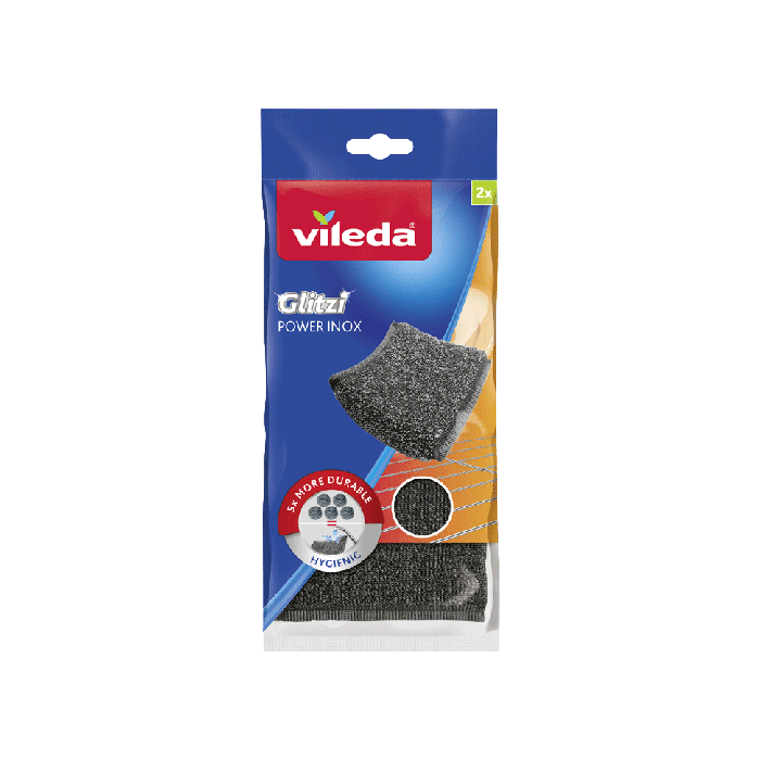 Vileda glitzi power inox συρμάτινο σφουγγάρι κουζίνας 2τεμ Vileda - 1