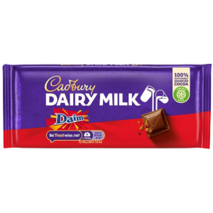 Cadbury dairy milk σοκολάτα γάλακτος daim 120gr