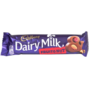 Cadbury dairy milk σοκολάτα γάλακτος με φρούτα και ξηρούς καρπούς 49gr