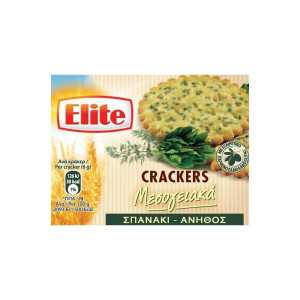 Elite crackers μεσογειακά με σπανάκι και άνηθο 105gr Elite - 1