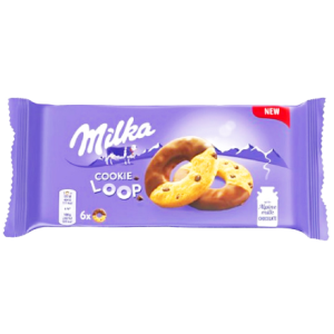 Milka μπισκότα choco loop με σοκολάτα 132gr Milka - 1