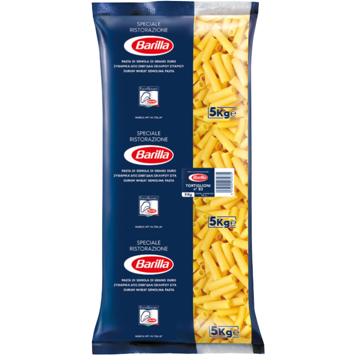 BARILLA ζυμαρικά για επαγγελματίες Tortiglioni No83 5kg