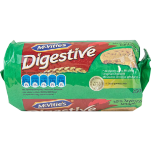 McVitie's μπισκότα digestive με 30% λιγότερα λιπαρά 250gr