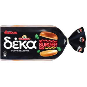 Καραμολέγκος ψωμάκια ΔΕΚΑ brioche για burger 4x95gr