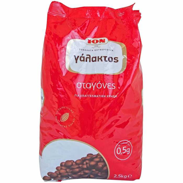 Ιον κουβερτούρα γάλακτος σε σταγόνες 2,5kg