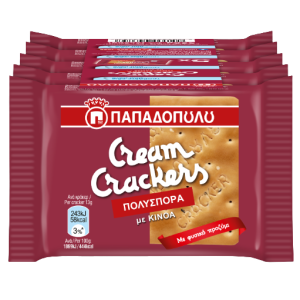 Παπαδοπούλου cream crackers πολύσπορα με κινόα 5x50gr