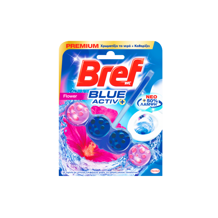 Bref μπλοκ WC blue active flower 51ml