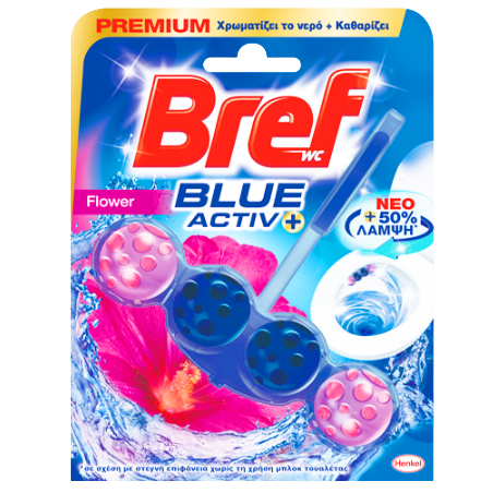 Bref μπλοκ WC blue active flower 51ml