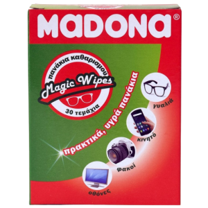 Madona magic wipes υγρά μαντηλάκια για γυαλιά 30τεμ Madona - 1