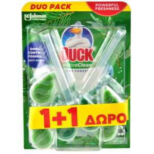 Duck αποσμητικό τουαλέτας με θήκη active clean pine forest 2x38,6gr