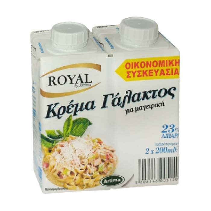 Royal κρέμα γάλακτος 23% 2x200ml Royal - 1