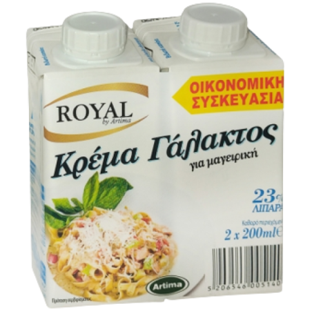 Royal κρέμα γάλακτος 23% 2x200ml Royal - 1