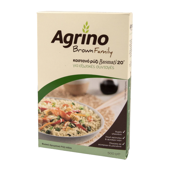 Agrino ρύζι καστανό basmati 20' για εξωτικές συνταγές 500gr Agrino - 1