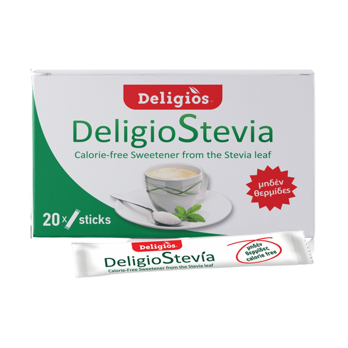 Deligios γλυκαντικό με στέβια σε sticks 20τεμ  - 1