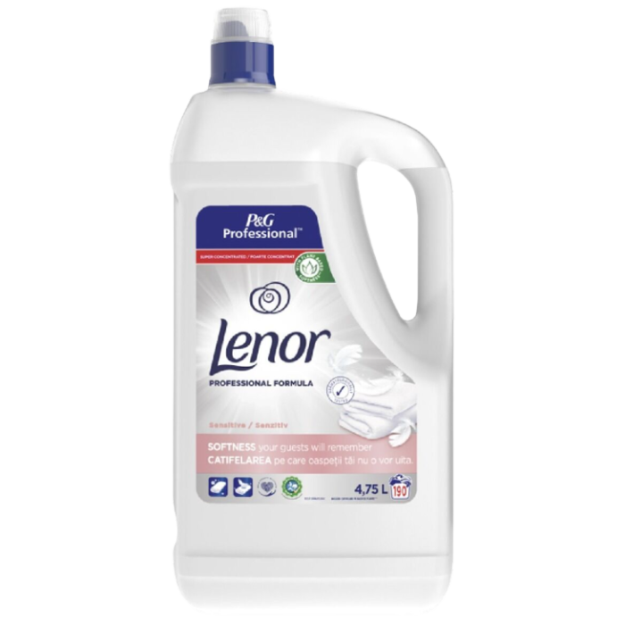 Lenor μαλακτικό ρούχων sensitive 190μεζ 4,75lt