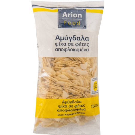 Arion food αμύγδαλα ψίχα αποφλοιωμένα σε φέτες 150gr Arion food - 1