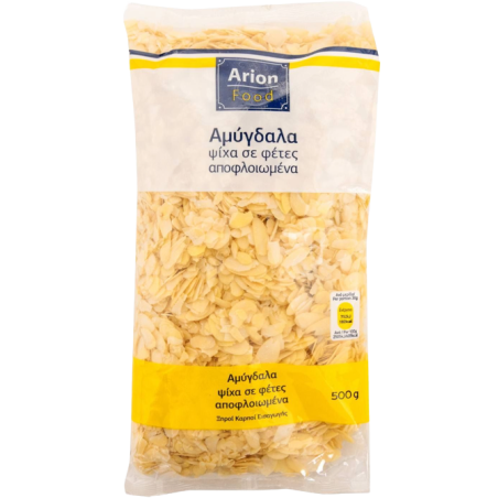 Arion food αμύγδαλα ψίχα αποφλοιωμένα σε φέτες 500gr Arion food - 1