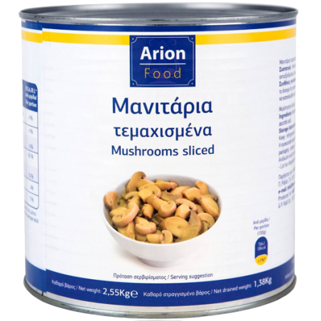 Arion food κονσέρβα μανιτάρια τεμαχισμένα 2,55kg