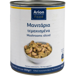 Arion food κονσέρβα μανιτάρια τεμαχισμένα 800gr