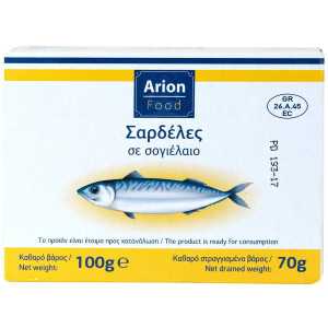 Arion food κονσέρβα σαρδέλες σε σογιέλαιο 100gr