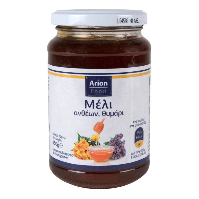 Arion food μέλι ανθέων με θυμάρι 450gr Arion food - 1