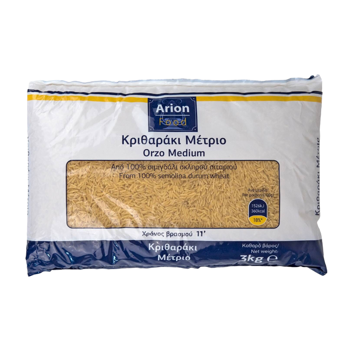 Arion food κριθαράκι μέτριο 3kg