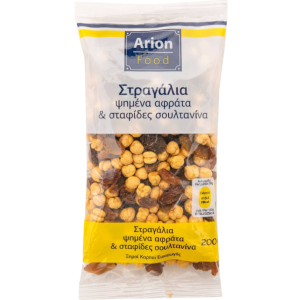 Arion food στραγάλια ψημένα αφράτα με σταφίδα σουλτανίνα 200gr Arion food - 1