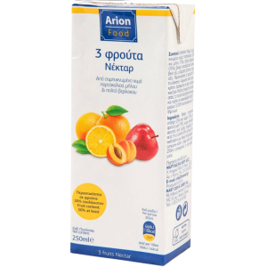 Arion food χυμός νέκταρ με 3 φρούτα 250ml Arion food - 1