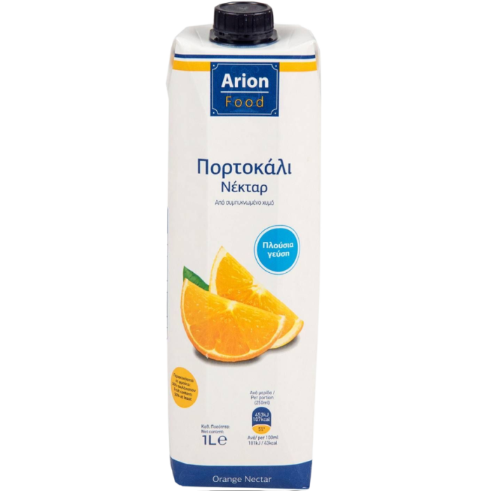 Arion food χυμός νέκταρ πορτοκάλι 1lt