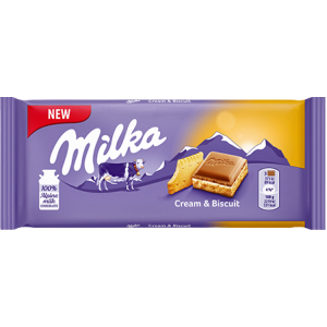 MILKA ΣΟΚΟΛΑΤΑ CREAM & BISCUIT 100gr - 18  - 1