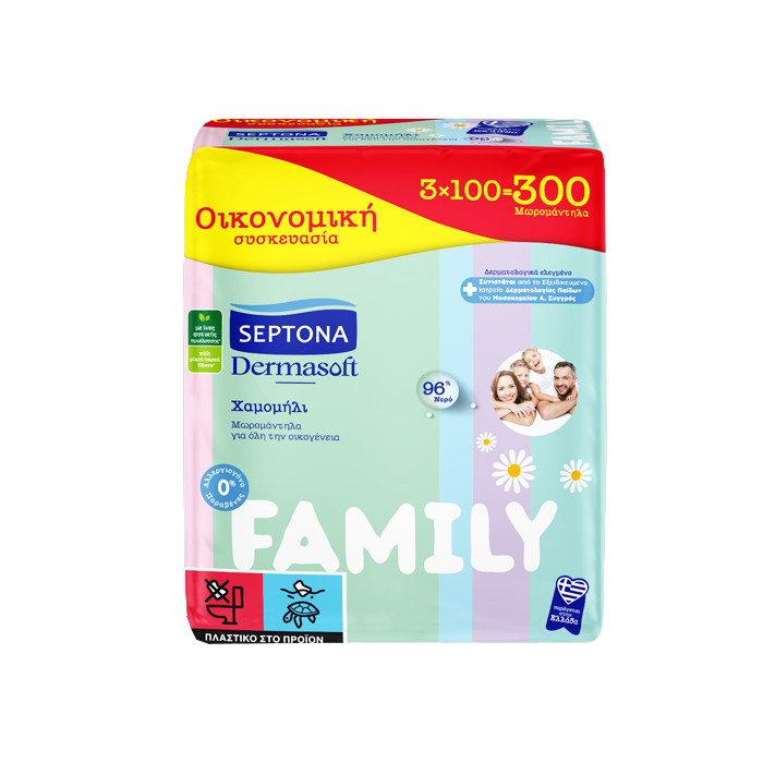 Septona dermasoft μωρομάντηλα family 24x100τεμ Septona - 2