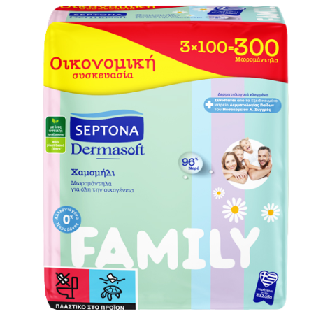 Septona dermasoft μωρομάντηλα family 24x100τεμ Septona - 2