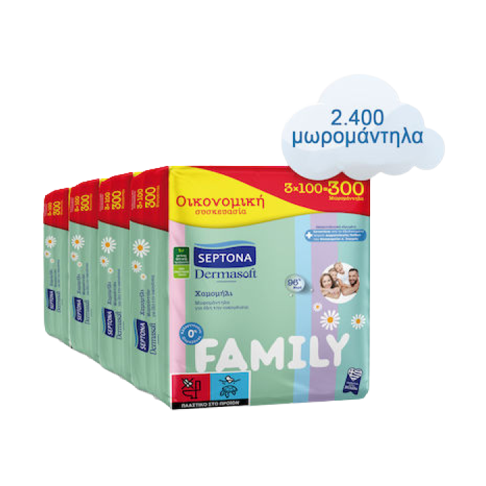 Septona dermasoft μωρομάντηλα family 24x100τεμ