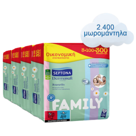 Septona dermasoft μωρομάντηλα family 24x100τεμ Septona - 1