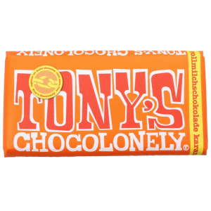 Tony's chocolonely σοκολάτα γάλακτος με καραμέλα και θαλασσινό αλάτι 180gr