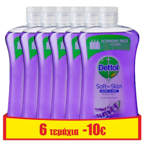 Dettol κρεμοσάπουνο soothe ανταλλακτικό 6x750ml Dettol - 1