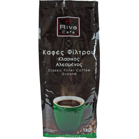 Riva cafe καφές φίλτρου αλεσμένος κλασικός 1kg  - 1