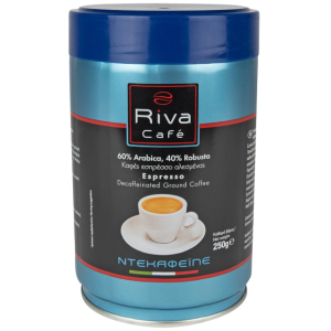 Riva cafe καφές espresso platinum αλεσμένος decaf 250gr  - 1